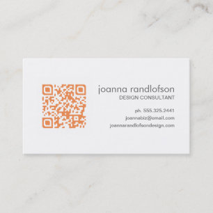 Tangerineorangen QR KODIFIERAR visitkorten Visitkort