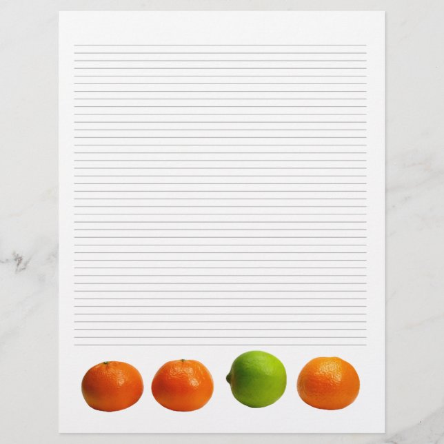 Tangerines och Lime Led Letterhead (Framsida)