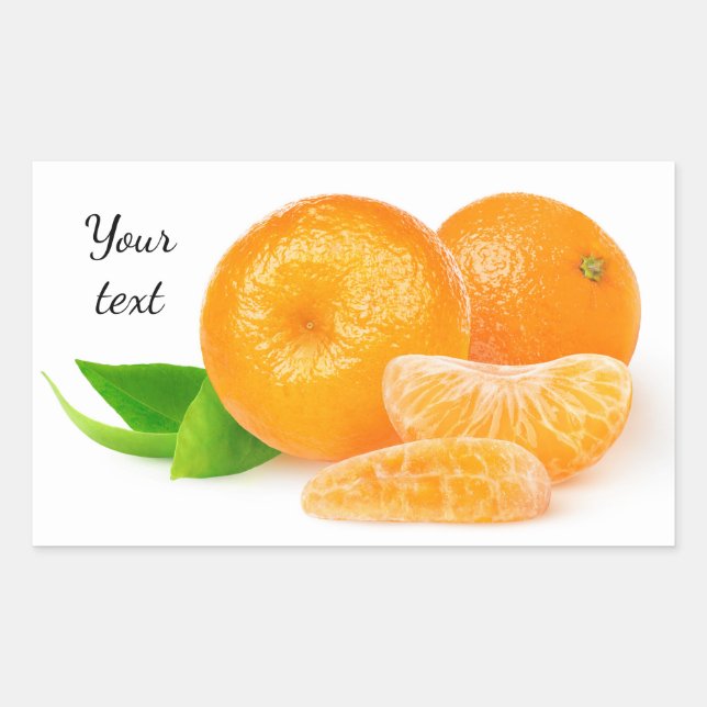 Tangerines Rektangulärt Klistermärke (Framsida)