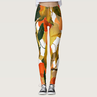 Tangerines träd: saftig, sömlös mönster. leggings