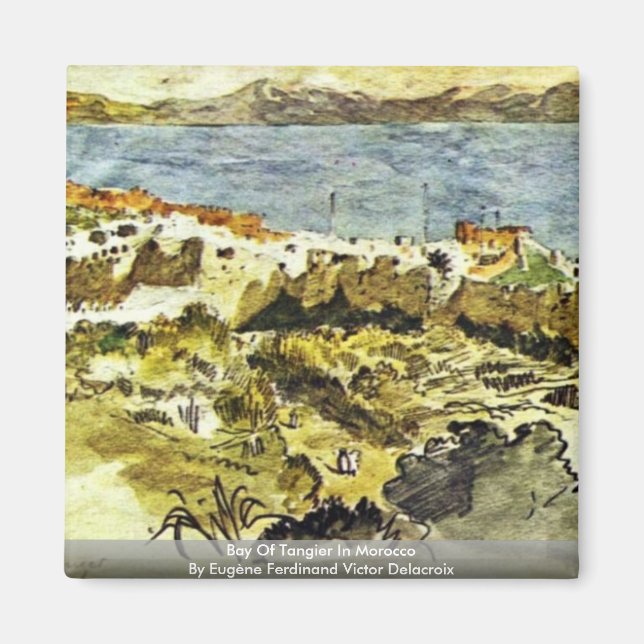 Tangier-bukten i Marocko Magnet (Framsidan)