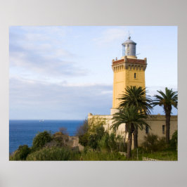 Tangier Marocko fyr på Cap Spartel Poster