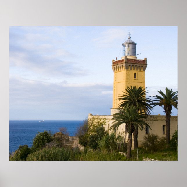 Tangier Marocko fyr på Cap Spartel Poster (Framsidan)