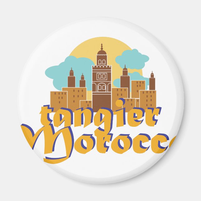 Tangier Marocko Magnet (Framsidan)