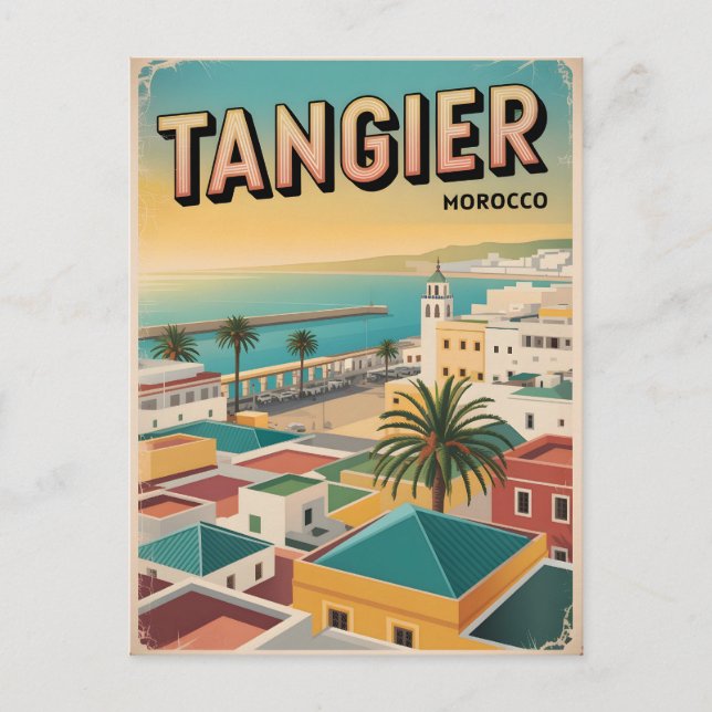 Tangier vintage vykort (Framsida)
