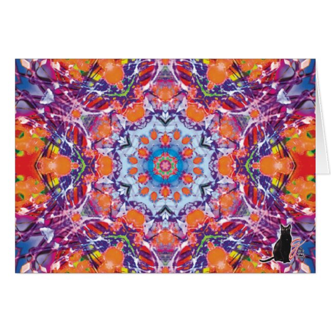Tangiers Kaleidoscope Hälsningskort (Framsidan Horizontal)