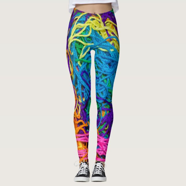 Tanglar av garn leggings (Framsida)