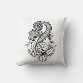 Tangle Art: Florales Motiv -  Kudde