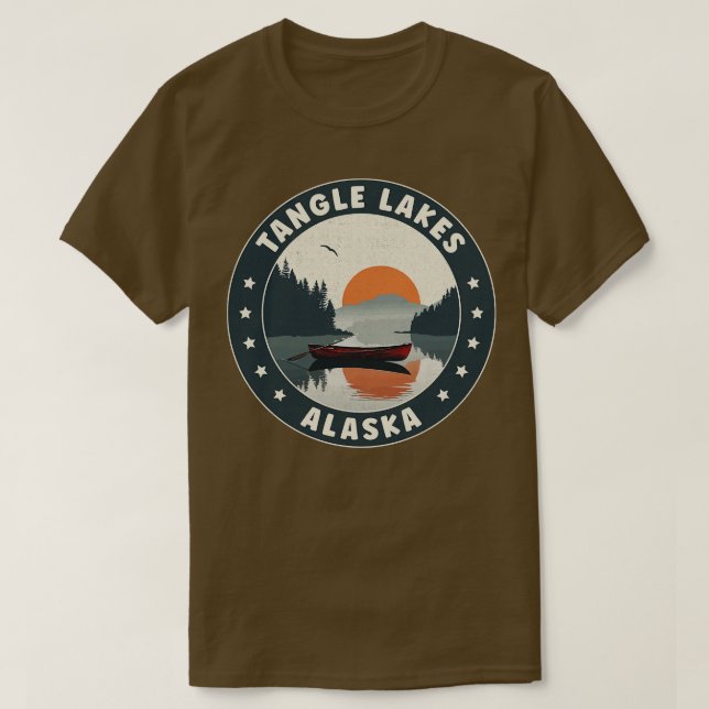 Tangle Sjöar Alaska Sunset TShirt T Shirt (Design framsida)