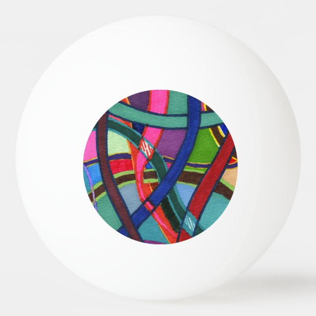 "Tangled" Abstrakt Ping Pong Boll (Framsidan)