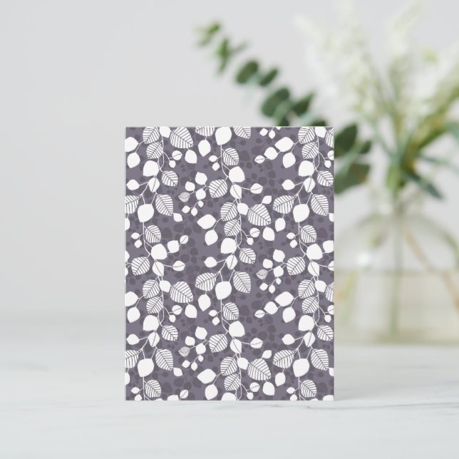 Tangled Foliage Canopy Deep Contrast Botanical Vykort (Stående Fram)