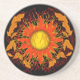 Tangled Sol, Sunshine Abstrakt Art Underlägg