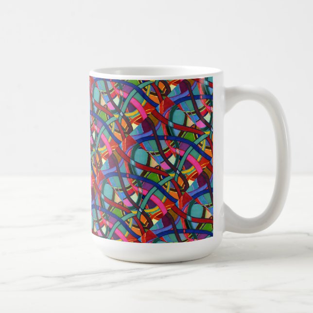 "Tangled" Tilt Abstract Design Mugg (Höger)