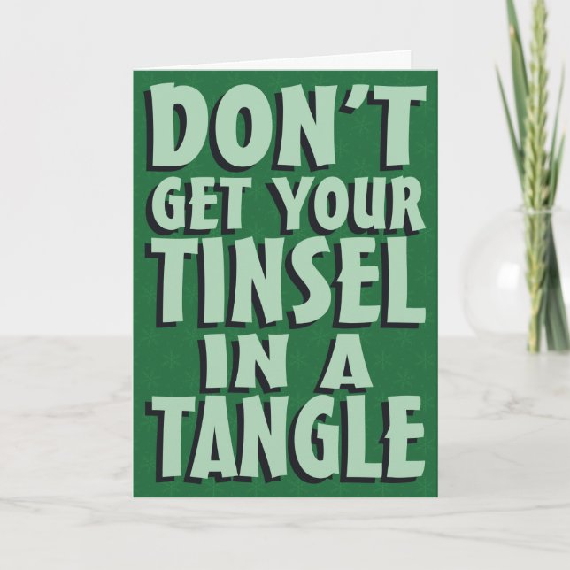 Tangled Tinsel Helgkort (Framsida)
