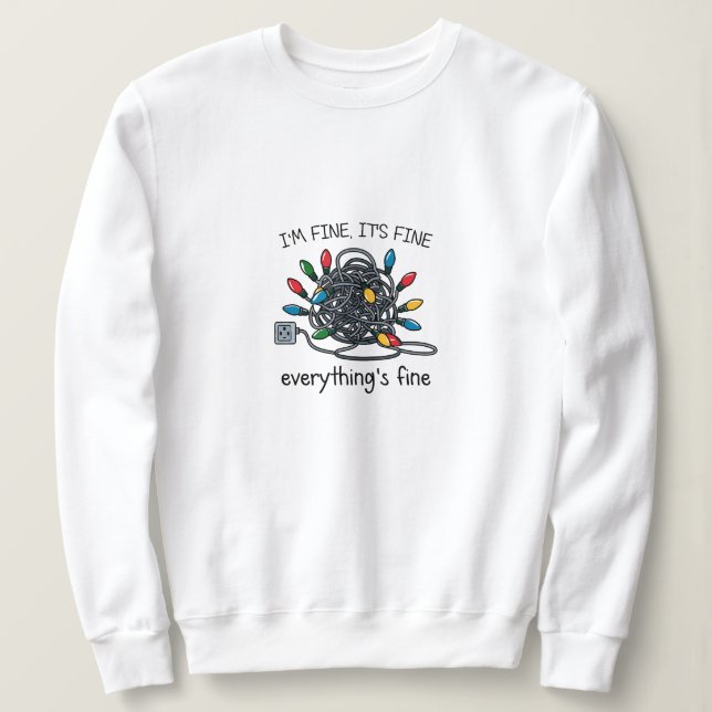 Tangled Up Christmas Lights Card T Shirt (Design framsida)