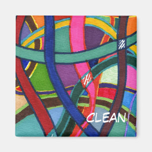 "Tangled Weave" Abstrakt Dishwasher Status Magnet