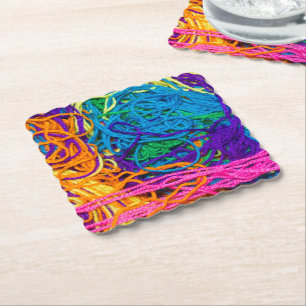 Tangles Crocheting and Knitting Photography Underlägg Papper