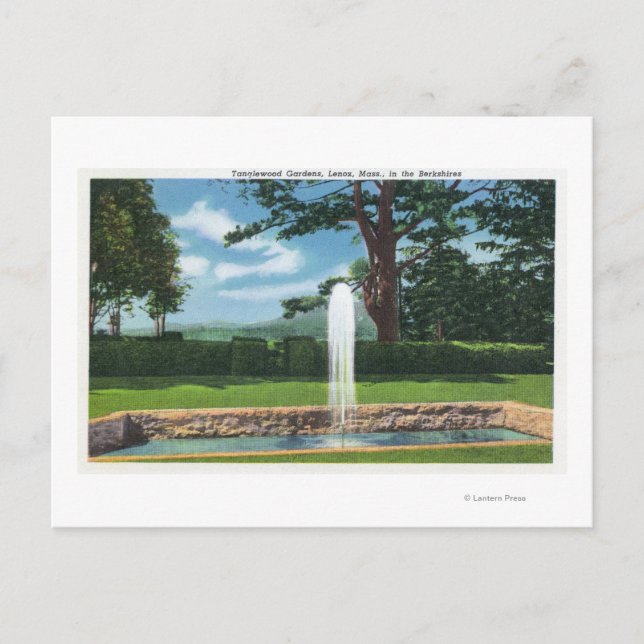 Tanglewood Gardens och Fontän Vykort (Framsida)