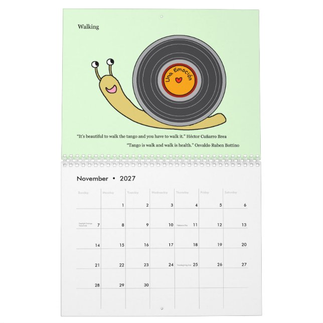 Tango är en känsla  kalender (Nov 2027)