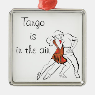 Tango är luften julgransprydnad metall
