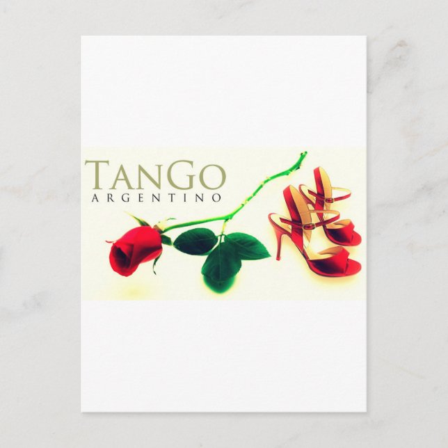 Tango argentino vintage vykort (Framsida)