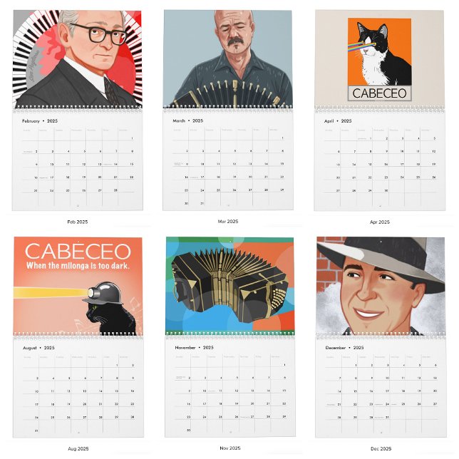Tango Art. endast 2025 tvåsidig medelkalender Kalender (Tango Art 2025 Calendar - Art Only)