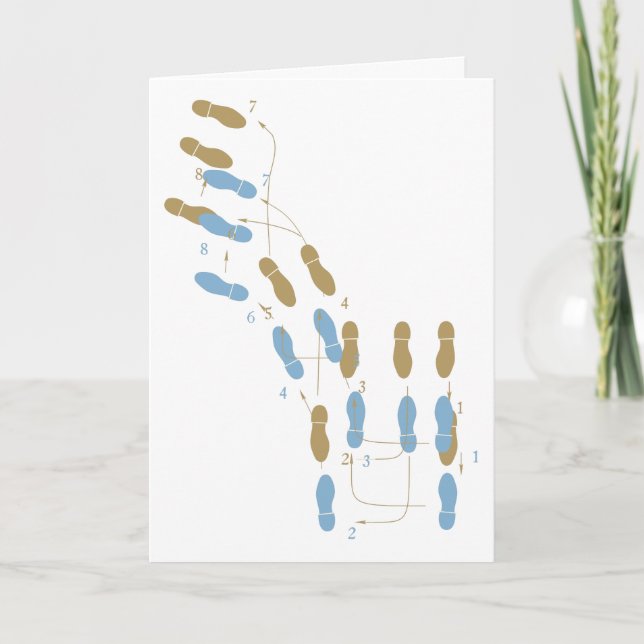 Tango av kärlekkortet (två manar) helgkort (Framsida)