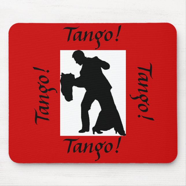 Tango! Ballroom Dance Couple Mousepad - Red Musmatta (Framsidan)