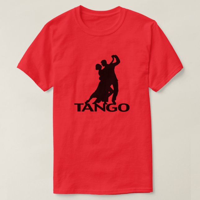 Tango Ballroom Dancers Silhouette Tee Shirt (Design framsida)