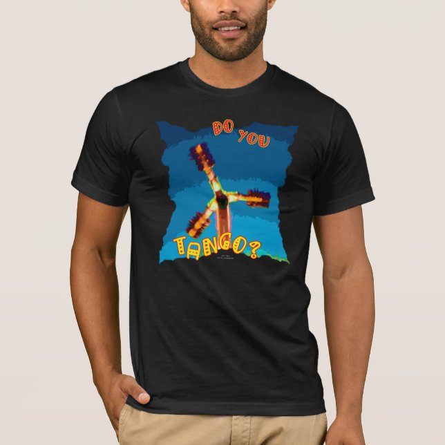 Tango? Bella Canvas Black T Shirt (Framsida)