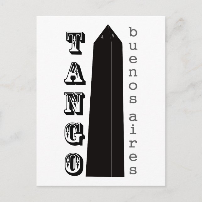 Tango Buenos Aires! Vykort (Framsida)