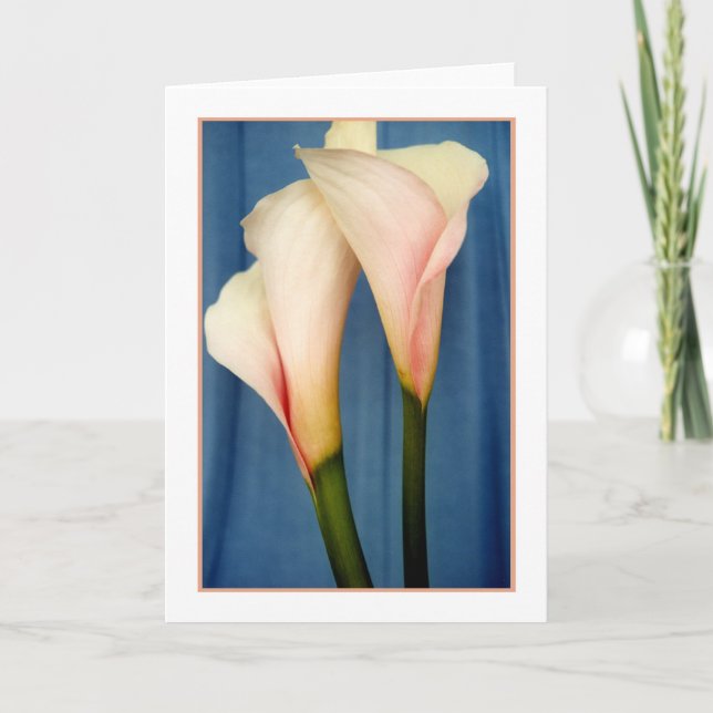 Tango Calla Lily Photo Greeting Card Kort (Framsida)