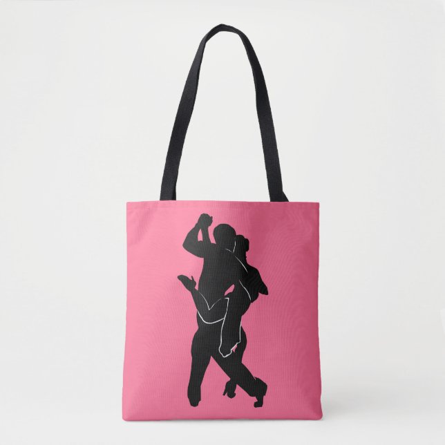 Tango Couple Rosa Tote Bag - Ditt Färg Tygkasse (Framsida)