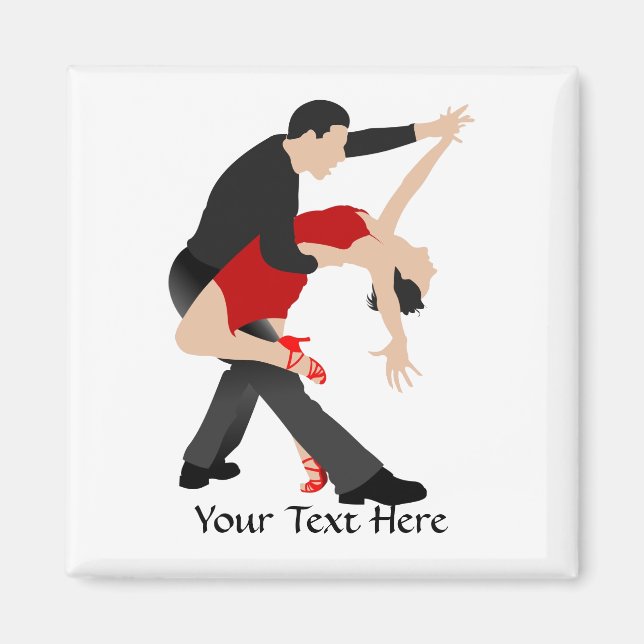 Tango Dancers (anpassad) Magnet (Framsidan)