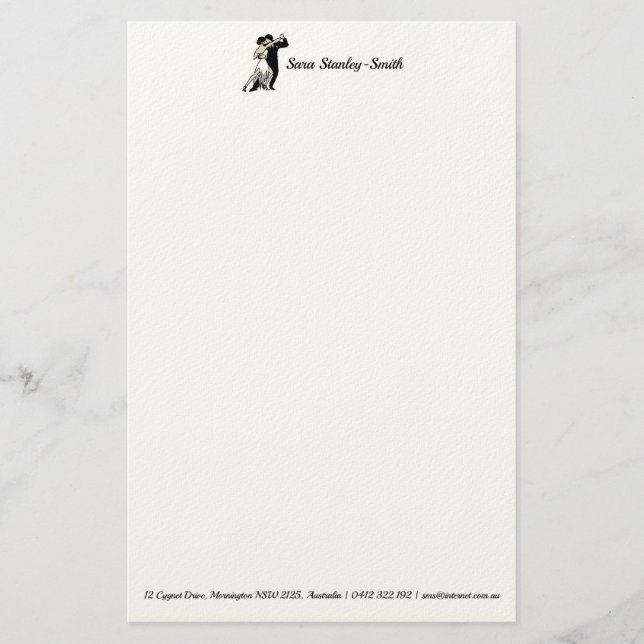 Tango Dancers Brevpapper (Framsida)