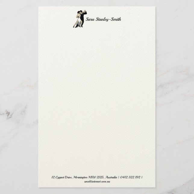 Tango Dancers Brevpapper (Framsida)
