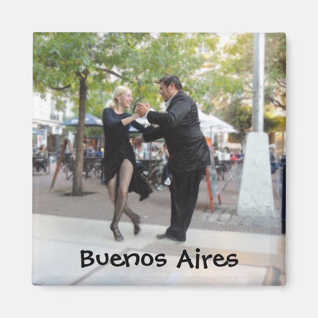Tango Dancers in Plaza Dorrego Magnet (Framsidan)
