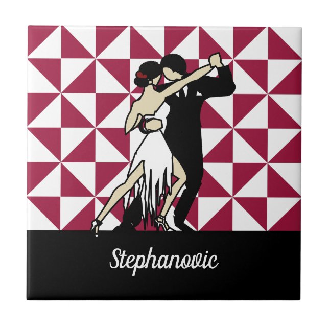 Tango Dancers Kakelplatta (Framsidan)