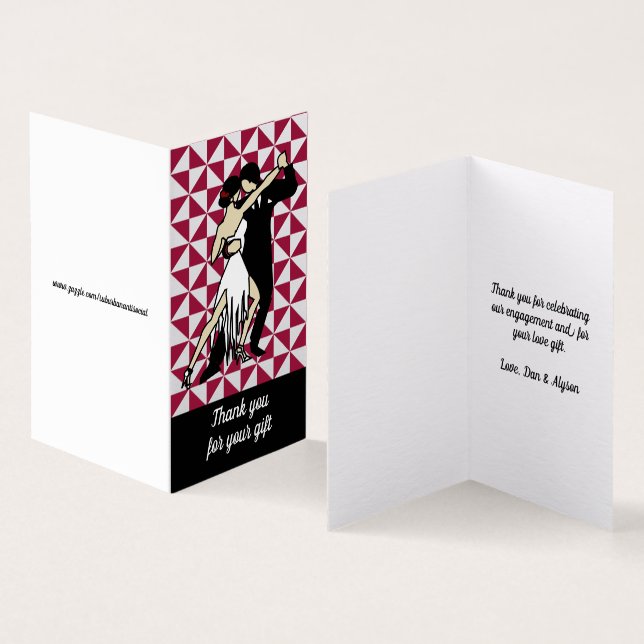 Tango Dancers Kort (In- och utsida)