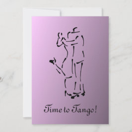 Tango Dancers med Anpassade Slogan Inbjudningar