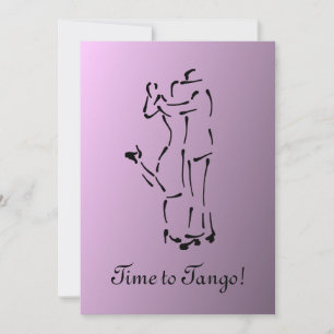 Tango Dancers med Anpassade Slogan Inbjudningar