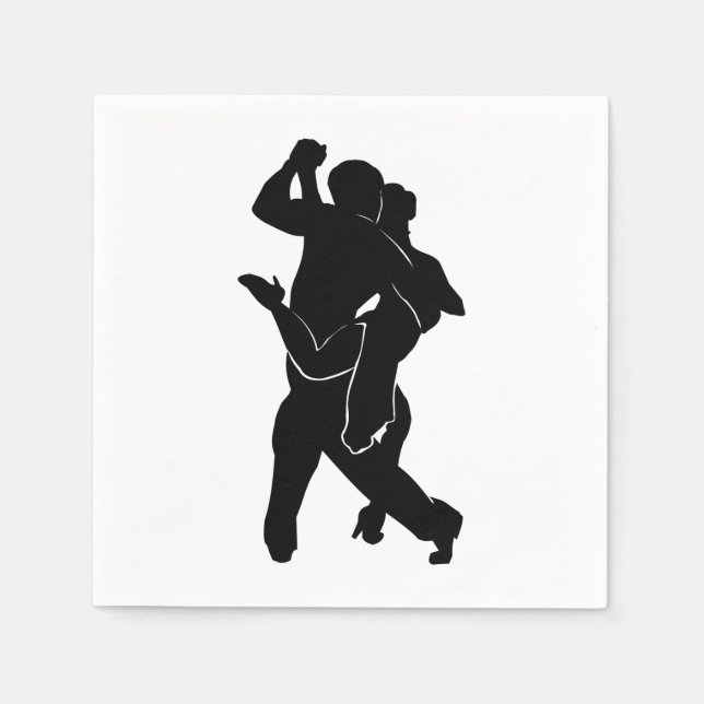 Tango Dancers Napkins Pappersservett (Framsidan)