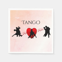 Tango Dancers Pappersservett
