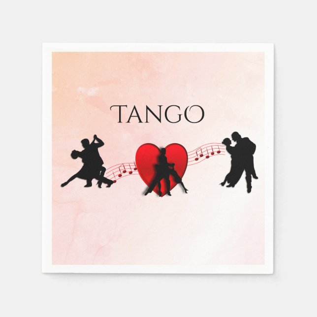 Tango Dancers Pappersservett (Framsidan)