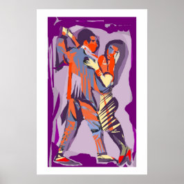 Tango dancers poster