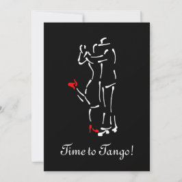 Tango Dancers (röda skor) med Anpassade Text Inbjudningar