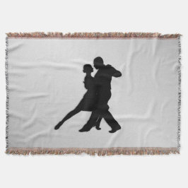 Tango Dancers Silhouette 2 Silver Filt