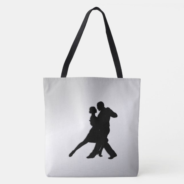 Tango Dancers Silhouette 2 Tygkasse (Framsida)