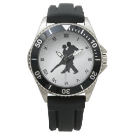 Tango Dancers Silhouette Armbandsur