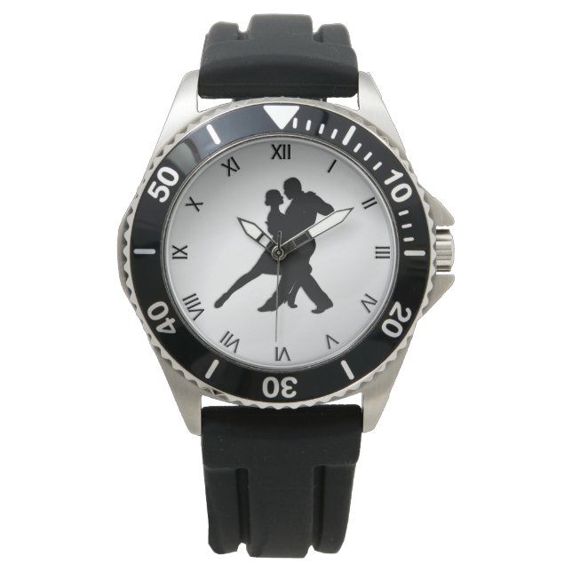 Tango Dancers Silhouette Armbandsur (Framsida)